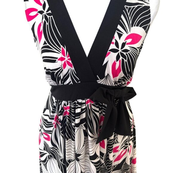 Y2K VINTAGE RUBY ROX BABY DOLL WRAP BOW TIE FLORAL DRESS M/L - Picture 2 of 4